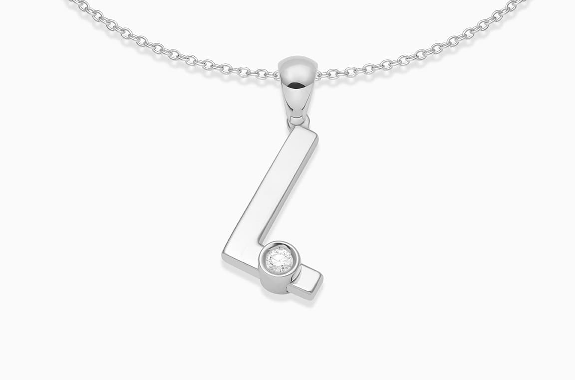 Joujou L Necklace in 18kt white gold