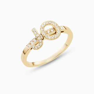 Joujou Love Band in 18kt yellow gold. Letters are customiseable. 