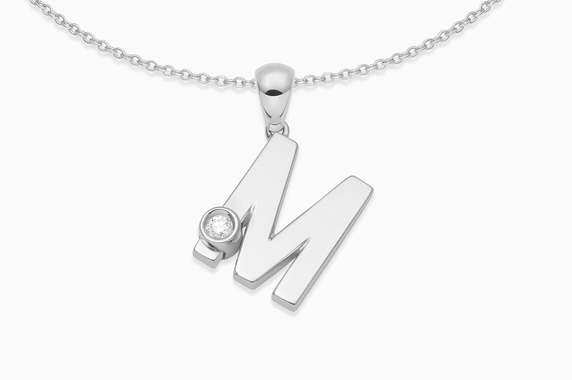 Joujou M Necklace in 18kt white gold