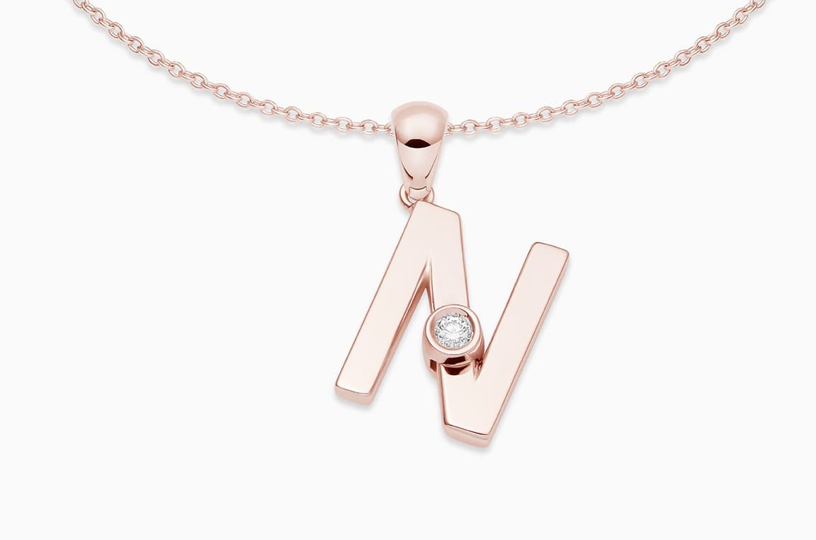 Joujou N Necklace in 18kt rose gold