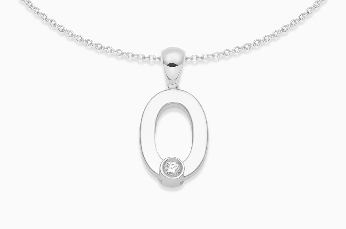 Joujou O Necklace in 18kt white gold