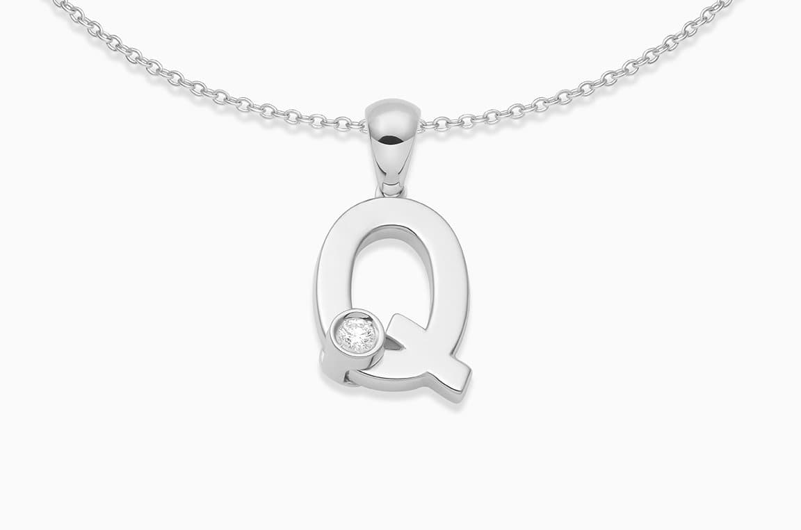 Joujou Q Necklace in 18kt white gold