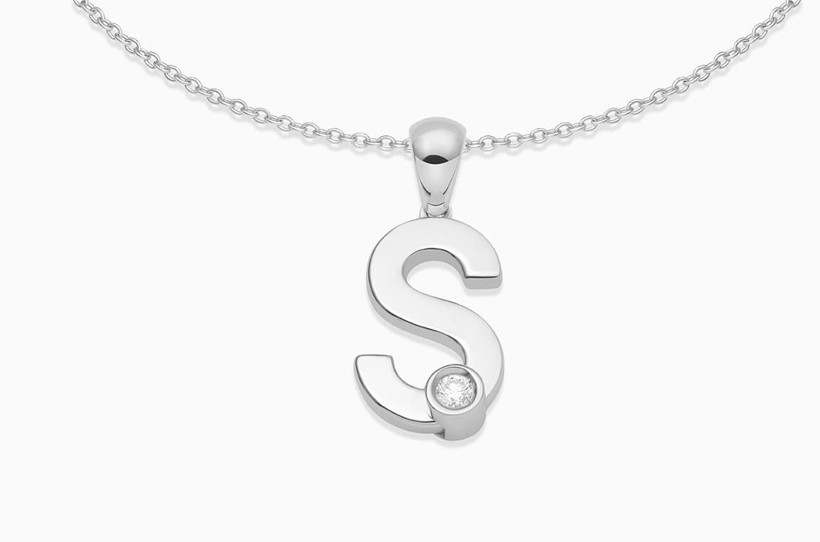 Joujou S Necklace in 18kt white gold