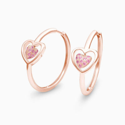 Joujou Spinning Heart Earrings in 18kt rose gold 