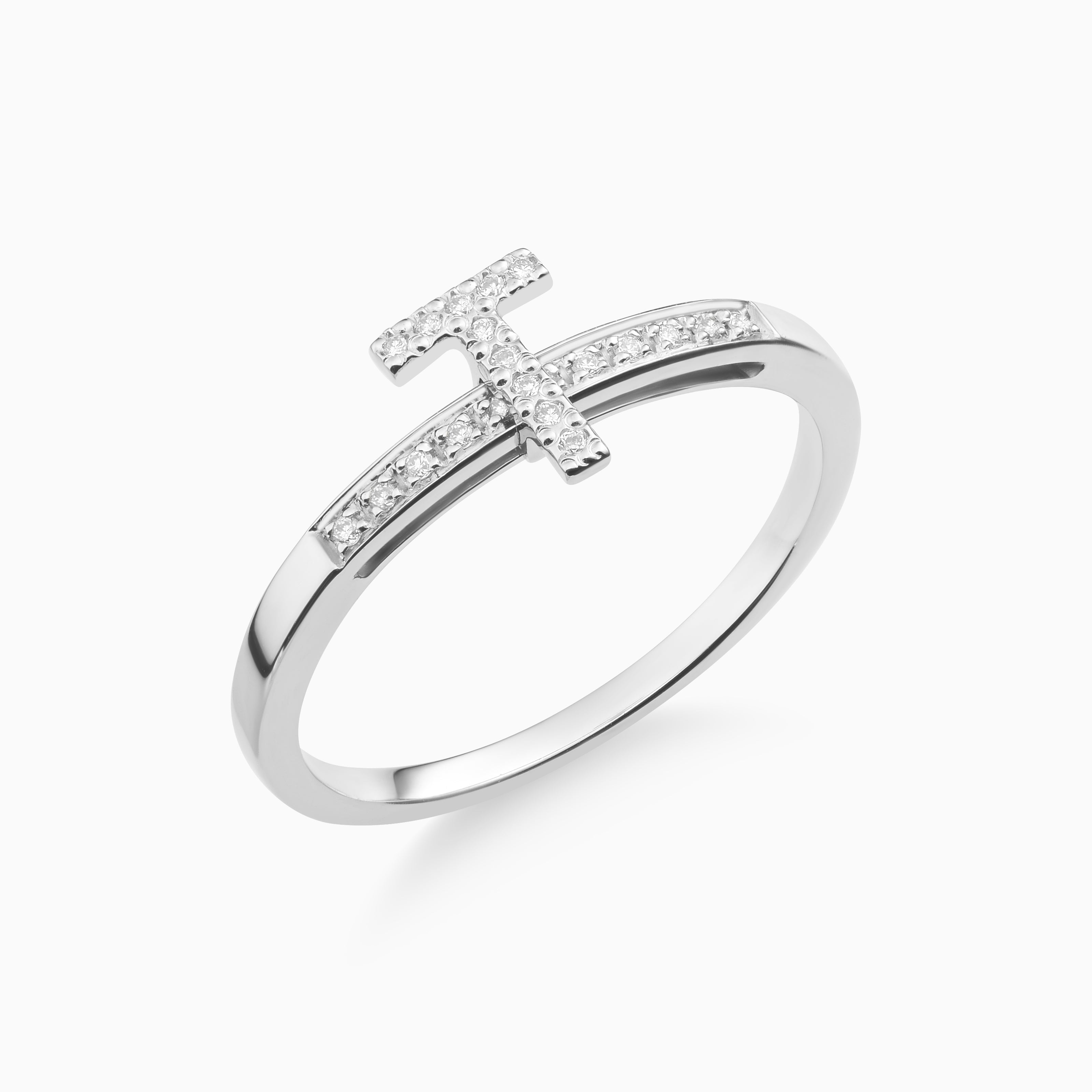 Joujou T Band in 18kt white gold