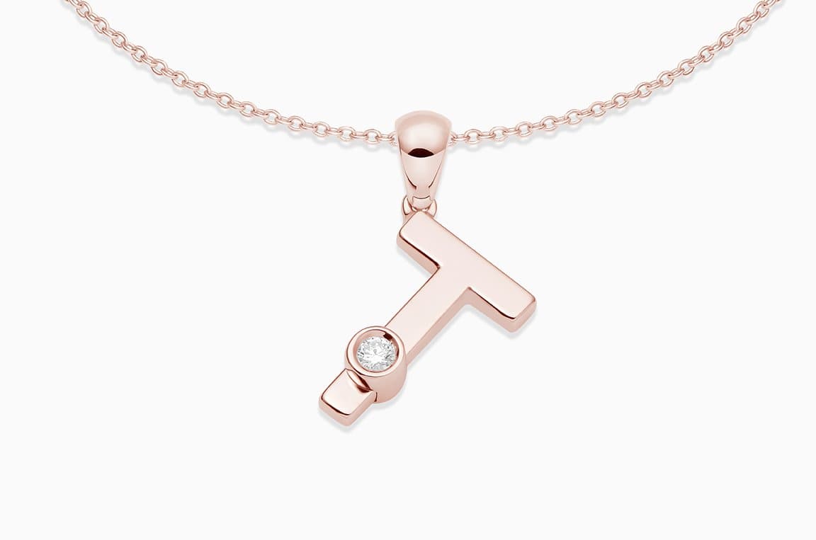 Joujou T Necklace in 18kt rose gold