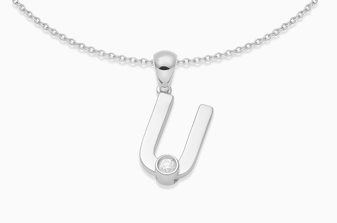 Joujou U Necklace in 18kt white gold