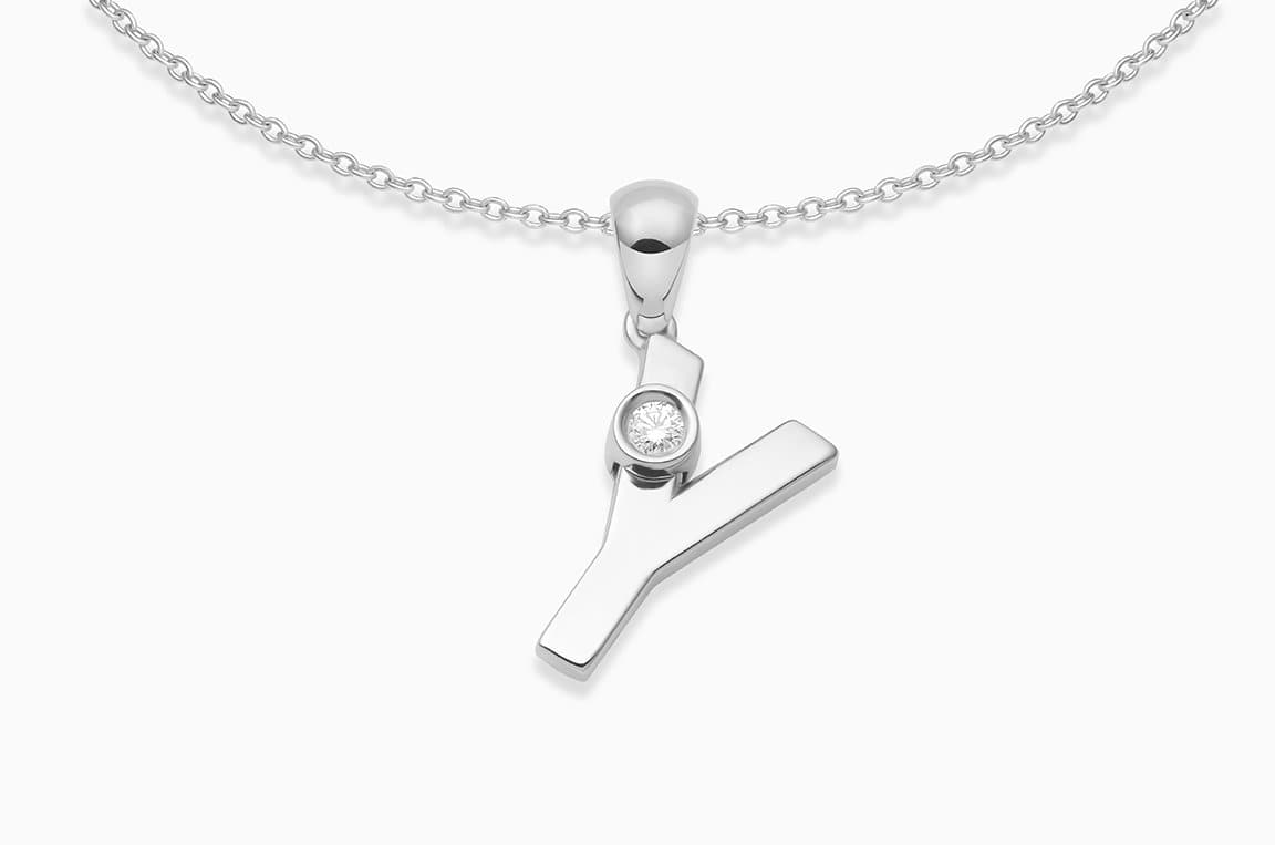 Joujou Y Necklace in 18kt white gold